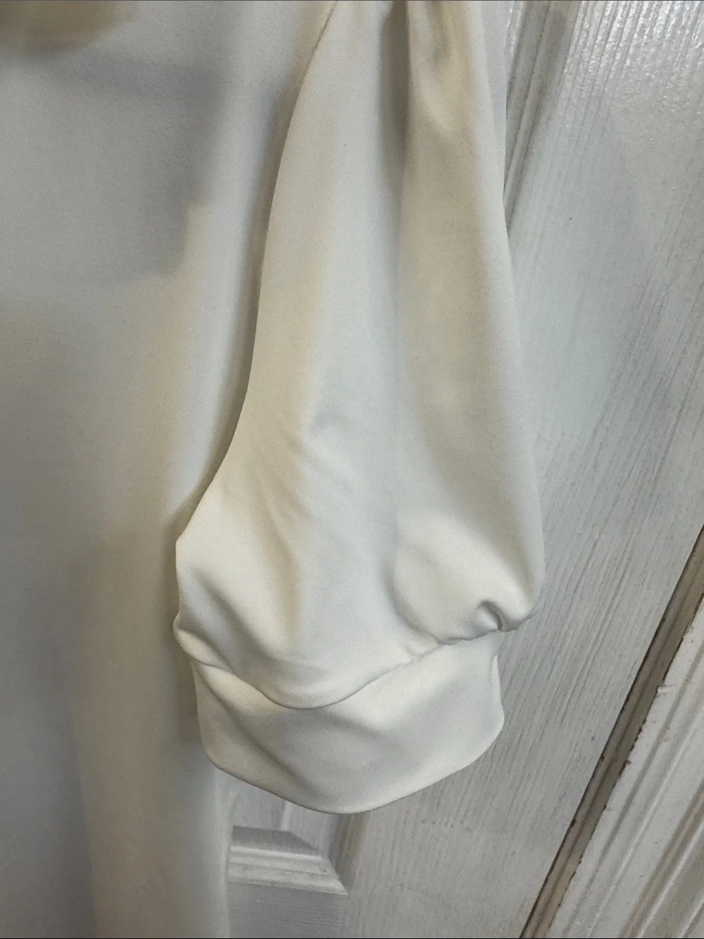 Tuckernuck Cream Puff-Sleeve Polo Blouse
